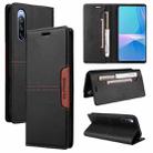 For Sony Xperia 10 III GQUTROBE G01 RFID Anti-theft Leather Phone Case(Black) - 1