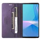 For Sony Xperia 10 III GQUTROBE G01 RFID Anti-theft Leather Phone Case(Purple) - 3