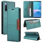 For Sony Xperia 10 III GQUTROBE G01 RFID Anti-theft Leather Phone Case(Green) - 1