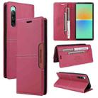 For Sony Xperia 10 IV GQUTROBE G01 RFID Anti-theft Leather Phone Case(Red) - 1