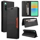 For Sony Xperia 10 IV GQUTROBE G01 RFID Anti-theft Leather Phone Case(Black) - 1