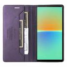 For Sony Xperia 10 IV GQUTROBE G01 RFID Anti-theft Leather Phone Case(Purple) - 3