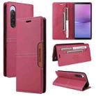 For Sony Xperia 10 V GQUTROBE G01 RFID Anti-theft Leather Phone Case(Red) - 1