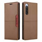 For Sony Xperia 10 V GQUTROBE G01 RFID Anti-theft Leather Phone Case(Brown) - 2