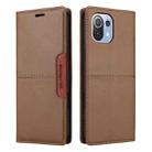 For Xiaomi Mi 11 Lite GQUTROBE G01 RFID Anti-theft Leather Phone Case(Brown) - 2
