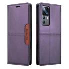 For Xiaomi 12T / 12T Pro GQUTROBE G01 RFID Anti-theft Leather Phone Case(Purple) - 2