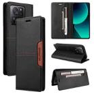 For Xiaomi 13T / 13T Pro GQUTROBE G01 RFID Anti-theft Leather Phone Case(Black) - 1