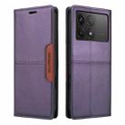 For Xiaomi Poco F6 Pro GQUTROBE G01 RFID Anti-theft Leather Phone Case(Purple) - 2