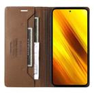 For Xiaomi Poco X3 NFC GQUTROBE G01 RFID Anti-theft Leather Phone Case(Brown) - 3
