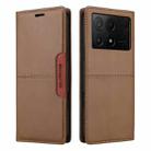 For Xiaomi Poco X6 Pro GQUTROBE G01 RFID Anti-theft Leather Phone Case(Brown) - 2