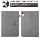 For iPad mini 6 / mini 2024 Hardware Buckle Deformation Holder Smart Leather Tablet Case(Grey) - 3