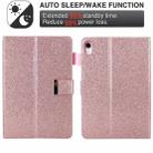 For iPad mini 6 / mini 2024 Hardware Buckle Deformation Holder Smart Leather Tablet Case(Glitter Rose Gold) - 3