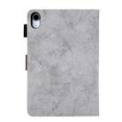 For iPad mini 6 / mini 2024 Fabric Contrast Color Smart Leather Tablet Case(Grey) - 3