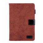 For iPad mini 6 / mini 2024 Fabric Contrast Color Smart Leather Tablet Case(Brown) - 2