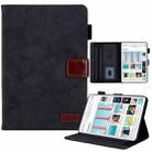 For iPad mini 6 / mini 2024 Fabric Contrast Color Smart Leather Tablet Case(Black) - 1