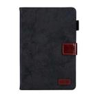 For iPad mini 6 / mini 2024 Fabric Contrast Color Smart Leather Tablet Case(Black) - 2