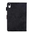 For iPad mini 6 / mini 2024 Fabric Contrast Color Smart Leather Tablet Case(Black) - 3