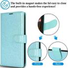 For Samsung Galaxy A06 4G Peony Flowers Imprint Leather Phone Case(Sky Blue) - 3