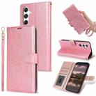 For Samsung Galaxy A54 5G Peony Flowers Imprint Leather Phone Case(Pink) - 1
