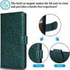 For Samsung Galaxy Note20 Peony Flowers Imprint Leather Phone Case(Green) - 3