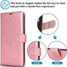 For Samsung Galaxy Note20 Peony Flowers Imprint Leather Phone Case(Pink) - 3