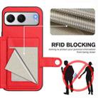 For OnePlus Nord 4 Button Card Bag RFID Anti-theft Phone Case(Red) - 3