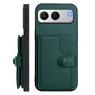 For OnePlus Nord 4 Button Card Bag RFID Anti-theft Phone Case(Green) - 2