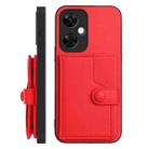 For OnePlus Nord CE 3 Lite Button Card Bag RFID Anti-theft Phone Case(Red) - 2