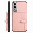 For OnePlus Nord CE4 Button Card Bag RFID Anti-theft Phone Case(Pink) - 2