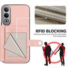 For OnePlus Nord CE4 Button Card Bag RFID Anti-theft Phone Case(Pink) - 3