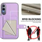 For OnePlus Nord CE4 Lite 5G Button Card Bag RFID Anti-theft Phone Case(Purple) - 3