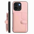 For OnePlus 13T Button Card Bag RFID Anti-theft Phone Case(Pink) - 2