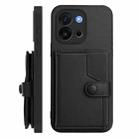 For OnePlus 13T Button Card Bag RFID Anti-theft Phone Case(Black) - 2