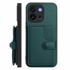 For OnePlus 13T Button Card Bag RFID Anti-theft Phone Case(Green) - 2