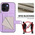 For OnePlus 13T Button Card Bag RFID Anti-theft Phone Case(Purple) - 3