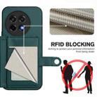 For OnePlus Ace 5 / Ace 5 Pro Button Card Bag RFID Anti-theft Phone Case(Green) - 3