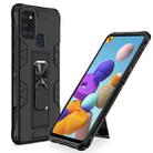 For Samsung Galaxy A21s Soldier Armor Shockproof TPU + PC Magnetic Protective Case with Holder(Black) - 1