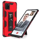 For Samsung Galaxy A81 Soldier Armor Shockproof TPU + PC Magnetic Protective Case with Holder(Red) - 1
