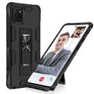 For Samsung Galaxy A81 Soldier Armor Shockproof TPU + PC Magnetic Protective Case with Holder(Black) - 1