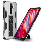 For Xiaomi Redmi Note 8 Pro Soldier Armor Shockproof TPU + PC Magnetic Protective Case with Holder(Silver) - 1