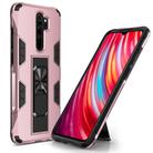 For Xiaomi Redmi Note 8 Pro Soldier Armor Shockproof TPU + PC Magnetic Protective Case with Holder(Rose Gold) - 1