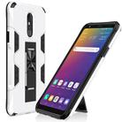 For LG Stylo 5 Soldier Armor Shockproof TPU + PC Magnetic Protective Case with Holder(White) - 1