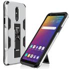 For LG Stylo 5 Soldier Armor Shockproof TPU + PC Magnetic Protective Case with Holder(Silver) - 1