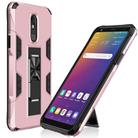 For LG Stylo 5 Soldier Armor Shockproof TPU + PC Magnetic Protective Case with Holder(Rose Gold) - 1