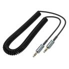 hoco UPA31 AUX 3.5mm Spring Audio Cable, Length: 3m(Black) - 3