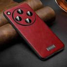 For OPPO Find X8 SULADA Shockproof TPU + Handmade Leather Phone Case(Red) - 1