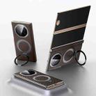 For Huawei Mate XT Ultimate Design SULADA Kevlar Texture MagSafe Magnetic Holder Phone Case(Brown) - 1