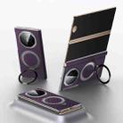 For Huawei Mate XT Ultimate Design SULADA Kevlar Texture MagSafe Magnetic Holder Phone Case(Purple) - 1