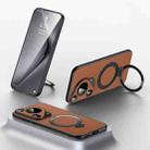 For Huawei Pura 70 Ultra SULADA Top Grain Leather MagSafe Magnetic Holder Phone Case(Brown) - 1