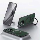 For Huawei Pura 70 SULADA Top Grain Leather MagSafe Magnetic Holder Phone Case(Green) - 1